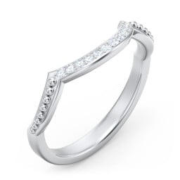 Diamond Accent Arched Wedding Band
