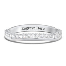 Curved Half Eternity Diamond Band