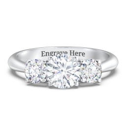 Classic 3-Stone Diamond Engagement Ring