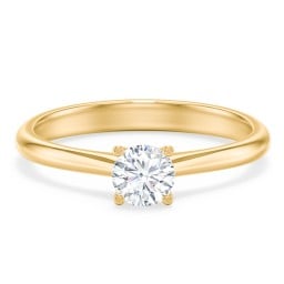 Modern Round Solitaire Engagement Ring