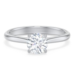 Modern Round Solitaire Engagement Ring