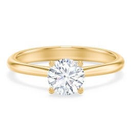 Modern Round Solitaire Engagement Ring