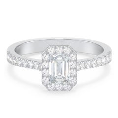 Micro Pavé Halo Diamond Engagement Ring