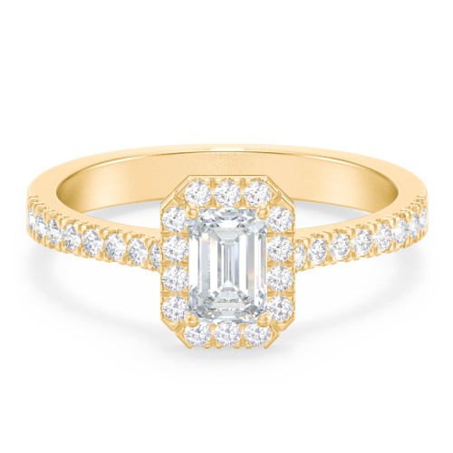 Micro Pavé Halo Diamond Engagement Ring