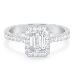 Micro Pavé Halo Diamond Engagement Ring