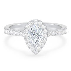 Micro Pavé Halo Diamond Engagement Ring