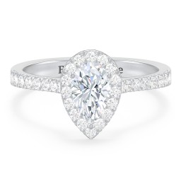 Micro Pavé Halo Diamond Engagement Ring