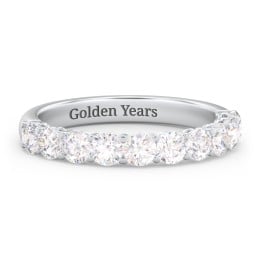 Classic Shared Prong Half Eternity Wedding Band - 1 ct. tw.