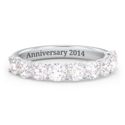 Classic Shared Prong Half Eternity Wedding Band - 1 1/2 ct. tw.
