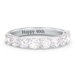 Classic Shared Prong Half Eternity Wedding Band - 1 1/2 ct. tw.