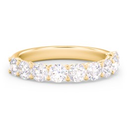 Classic Shared Prong Half Eternity Wedding Band - 1 1/2 ct. tw. in 10K Solid Yellow Gold with Lab Diamonds