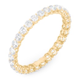 Classic Shared Prong Eternity Wedding Band - 3/4 ct. tw. in 10K Solid Yellow Gold with Lab Diamonds