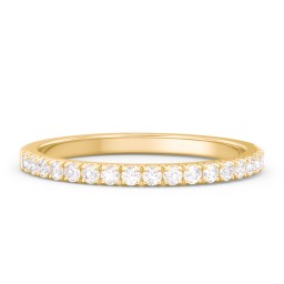 Micro Pavé Half Eternity Wedding Band - 1/4 ct. tw. in 10K Solid Yellow Gold with Lab Diamonds