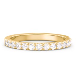 Micro Pavé Half Eternity Wedding Band - 1/2 ct. tw. in 10K Solid Yellow Gold with Lab Diamonds