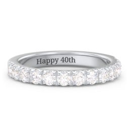 Micro Pavé Half Eternity Wedding Band - 3/4 ct. tw.