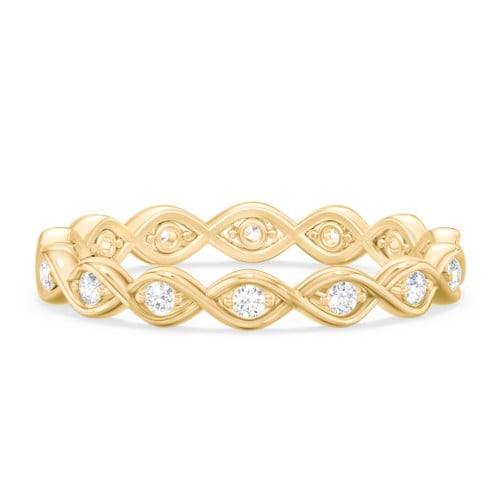 Intertwined Infinity Eternity Band with Accent Stones