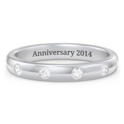 Flush Set Diamond Eternity Wedding Band