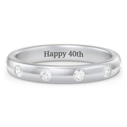 Flush Set Diamond Eternity Wedding Band