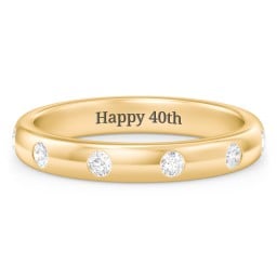 Flush Set Diamond Eternity Wedding Band