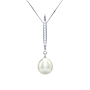 Pavé Bar Drop Pearl Pendant