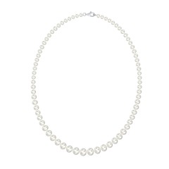 Graduated Freshwater Pearl Necklace With Sterling Silver Clasp