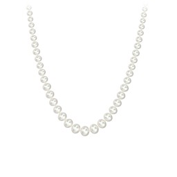 Graduated Freshwater Pearl Necklace With Sterling Silver Clasp in