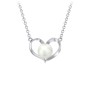 Sterling Silver Heart and Pearl Pendant