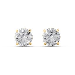 1 Carat Solitaire Stud Earrings
