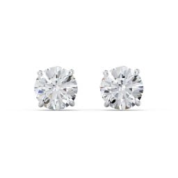 1 Carat Solitaire Stud Earrings