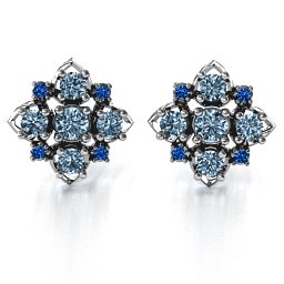 Glittering Multi Stone Earrings