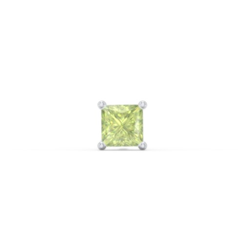 Princess Cut Birthstone Single Stud