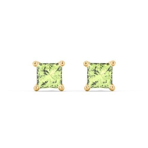 Princess Cut Stud Earrings