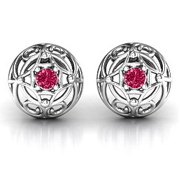 Elegant Filigree Dome Earrings