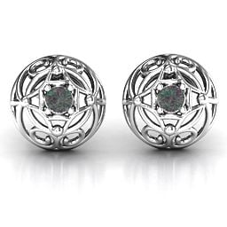Elegant Filigree Dome Earrings