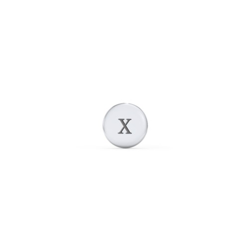 Engravable Round Disc Single Stud – Sterling Silver