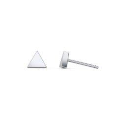Triangle Shape Stud Earrings – Sterling Silver
