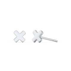 X Shaped Stud Earrings – 10K Yellow Gold