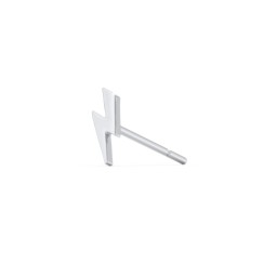 Lightning Bolt Shape Single Stud in 925 Sterling Silver