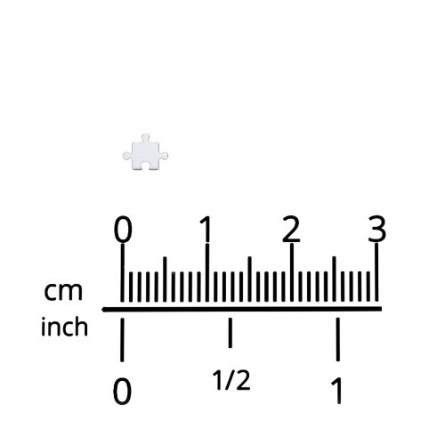Jigsaw Puzzle Shape Single Stud – Sterling Silver