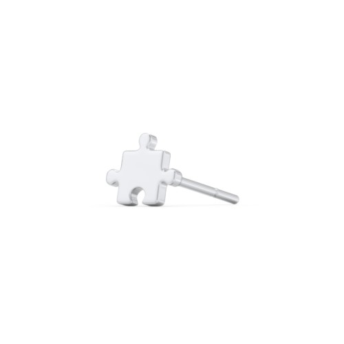 Jigsaw Puzzle Shape Single Stud – Sterling Silver