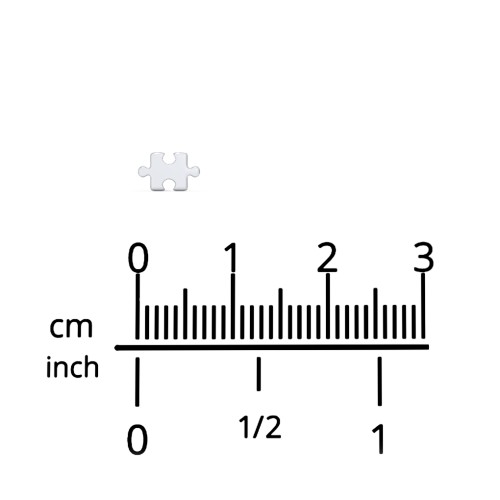 Puzzle Piece Shape Single Stud – Sterling Silver