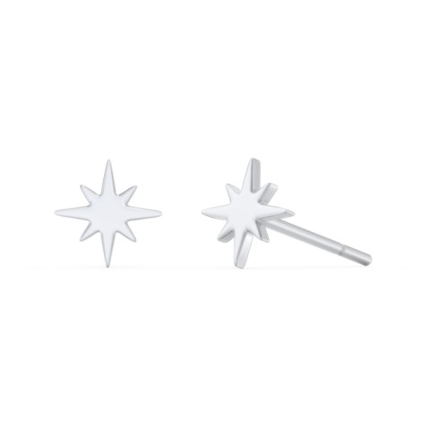 Starburst Stud Earrings – Sterling Silver
