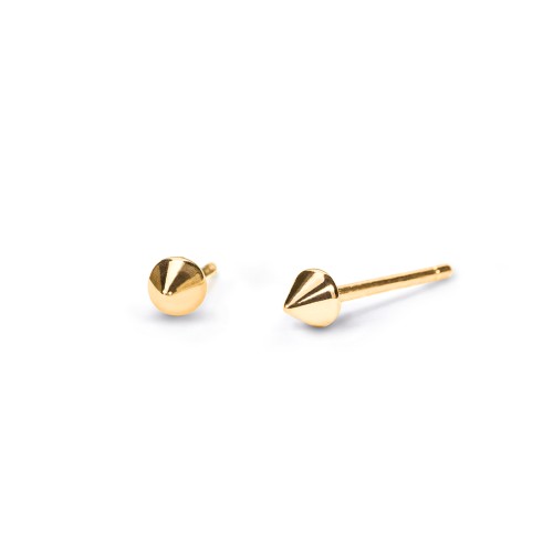 Mini Spike Stud Earrings – 10K Yellow Gold
