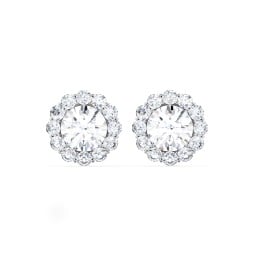 Halo Round Stud Earrings