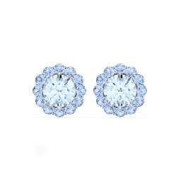 Halo Round Stud Earrings