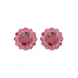Halo Round Stud Earrings