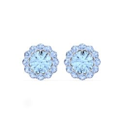 Halo Round Stud Earrings
