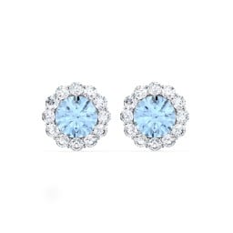 Halo Round Stud Earrings