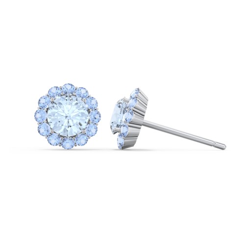 Halo Round Stud Earrings