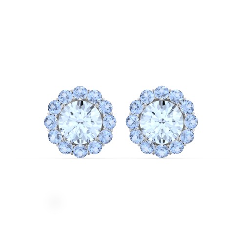 Halo Round Stud Earrings